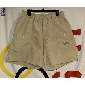 Aftco Shorts Mens 38 Khaki 7" Fishing Nylon Pockets Outdoor